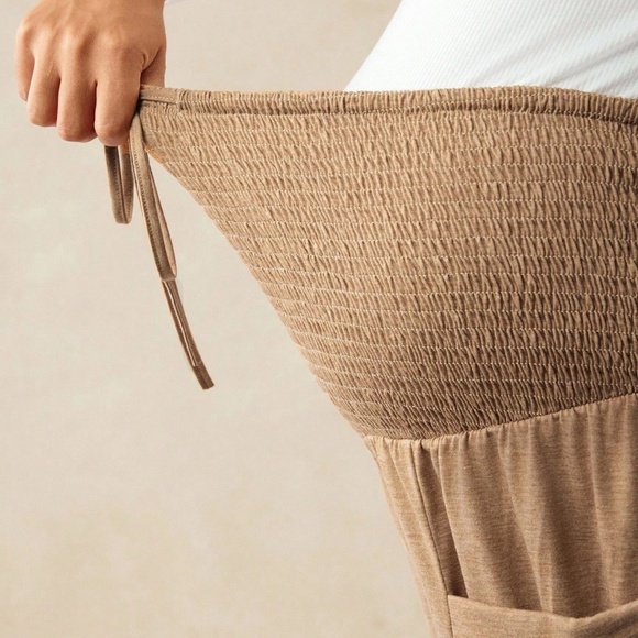 Maternity Stretchy Waist Pockets Wide leg pants - Picture 5 of 8